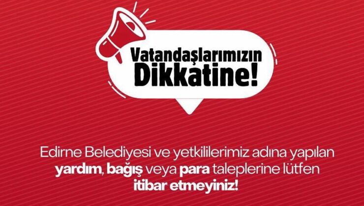 Belediyeden “dolandırıcılık” uyarısı