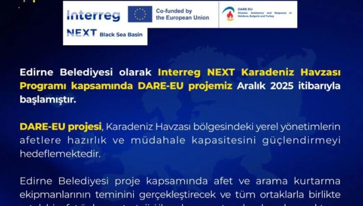 Edirne afetlere karşı güçleniyor