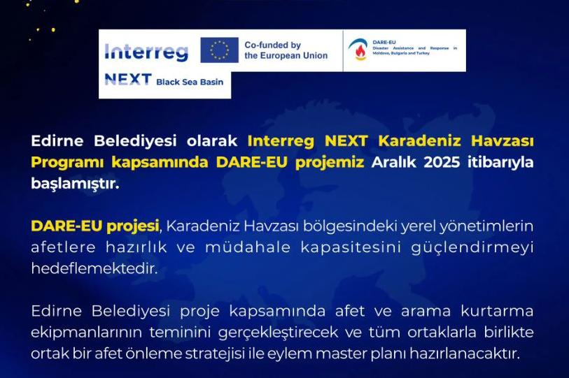 Edirne afetlere karşı güçleniyor