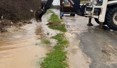 Enez’de yoğun yağış