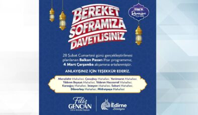 Balkan Pazarı’ndaki iftar 4 Mart’ta