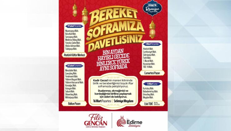Belediyeden iftar sofrası
