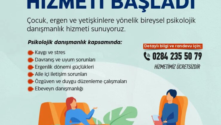 Belediyeden ücretsiz psikolog hizmeti