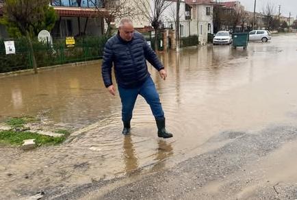 Enez’de yoğun yağış