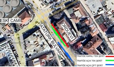 Trafik tek şeride düşecek