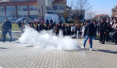 Trakya Üniversitesi’nde yangın tatbikatı