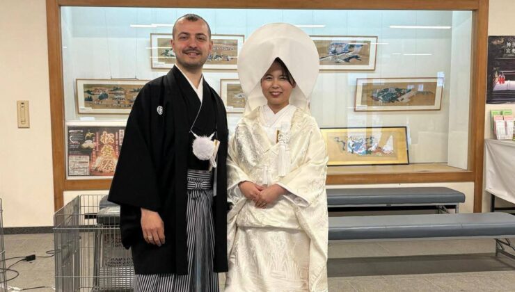 Enez’e Japon gelin