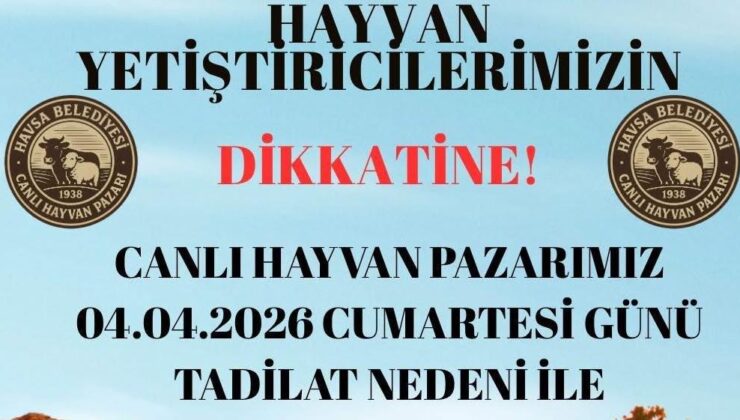 Hayvan Pazarı’na geçici kapama