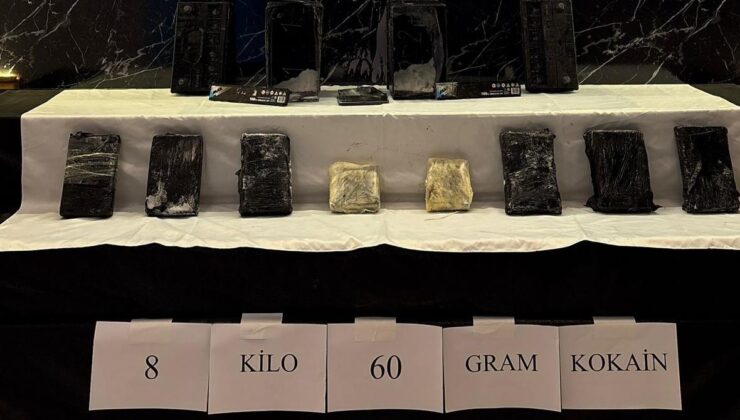 Sınırda 8 kilogram kokain ele geçirildi