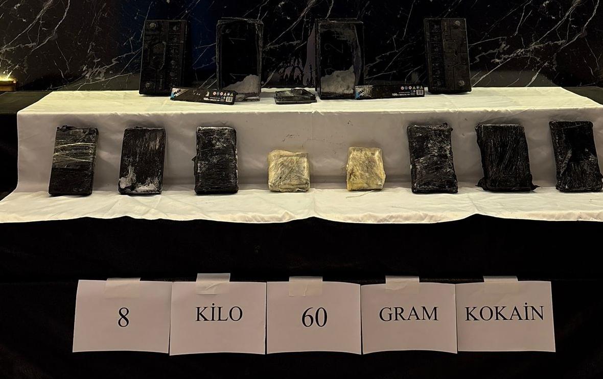 Sınırda 8 kilogram kokain ele geçirildi