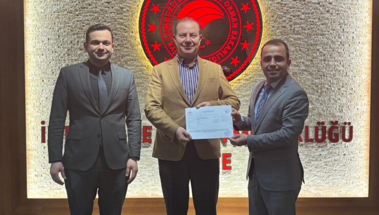 Öztürk’ün işletmesine sertifika