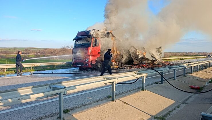 TIR alev topuna döndü