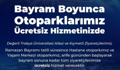 TÜ’nin otoparkları bayramda ücretsiz