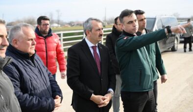 Vali Sezer’den taşkın sahasında inceleme