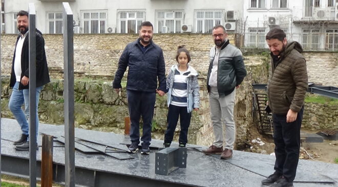 Yazgan, Makedon Kulesi’ni inceledi