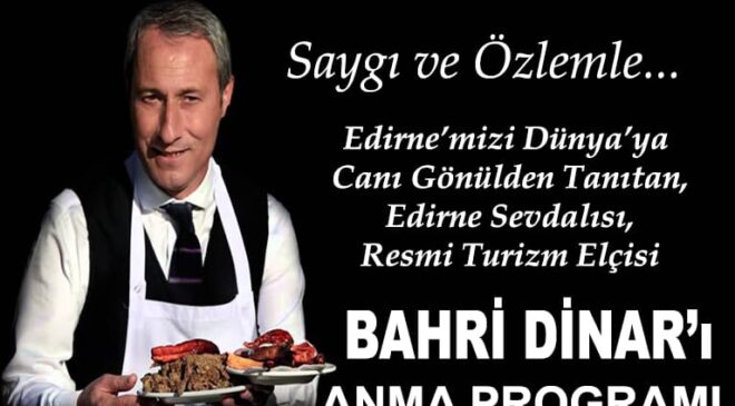 Bahri Dinar, mezarı başında anılacak