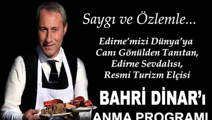 Bahri Dinar, mezarı başında anılacak