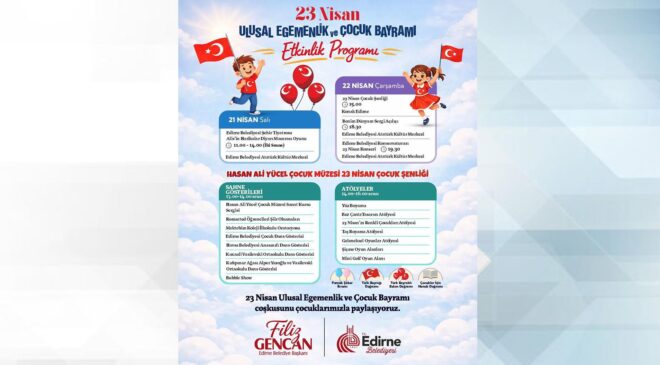 Belediyeden üç gün 23 Nisan Şenliği