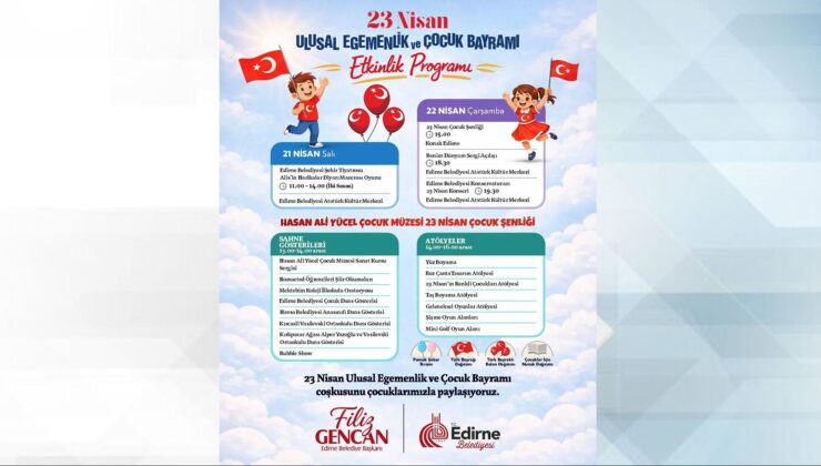 Belediyeden üç gün 23 Nisan Şenliği