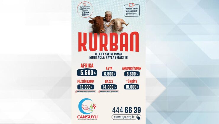 Cansuyu’ndan vekaleten kurban bağışı çağrısı