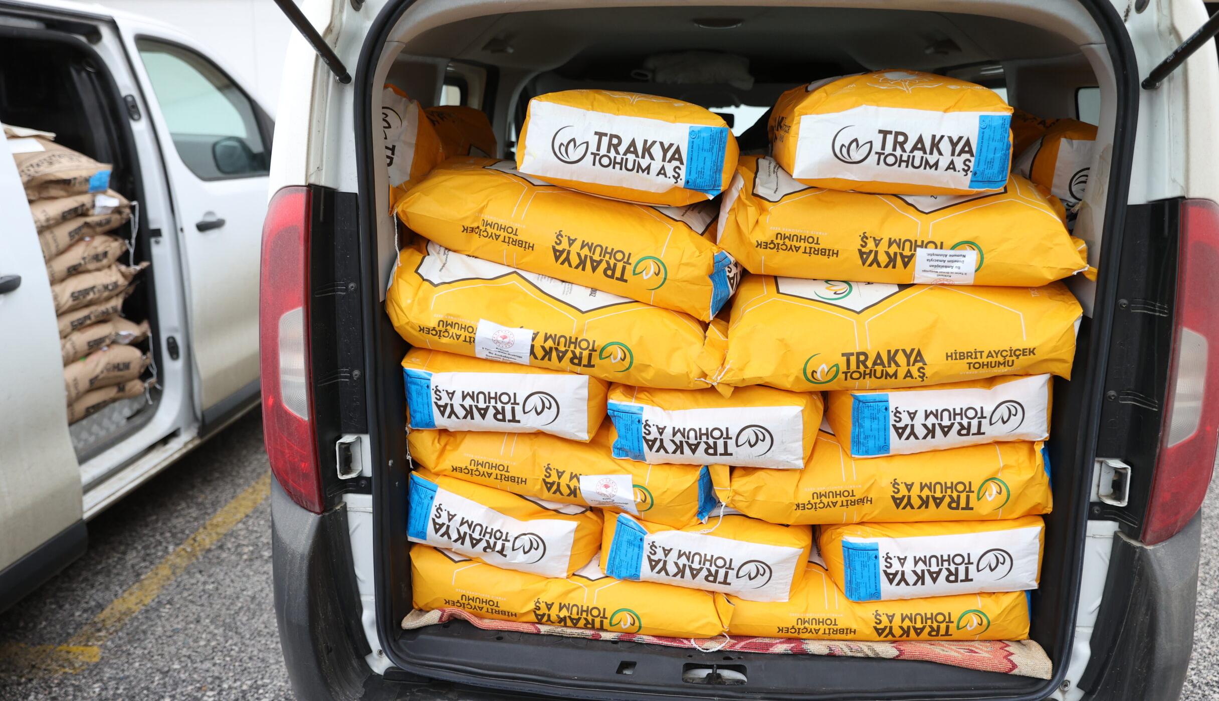 Çiftçilere yerli ayçiçeği tohumu dağıtıldı