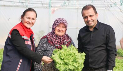 Hibe desteğiyle kurulan seraya ziyaret