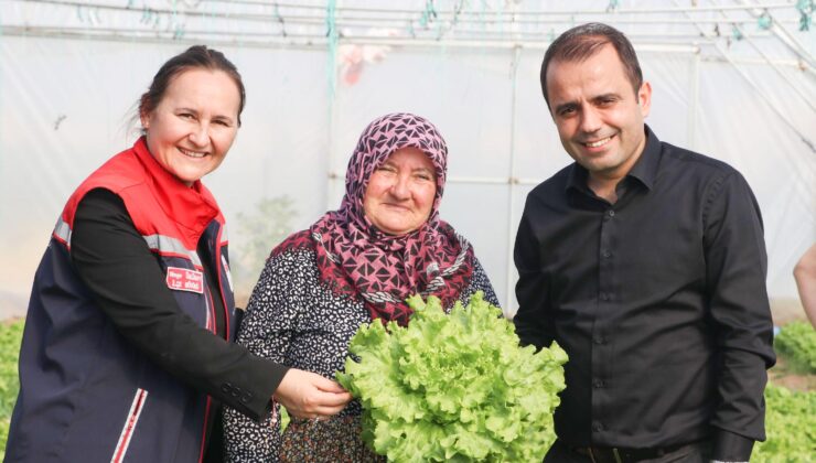Hibe desteğiyle kurulan seraya ziyaret