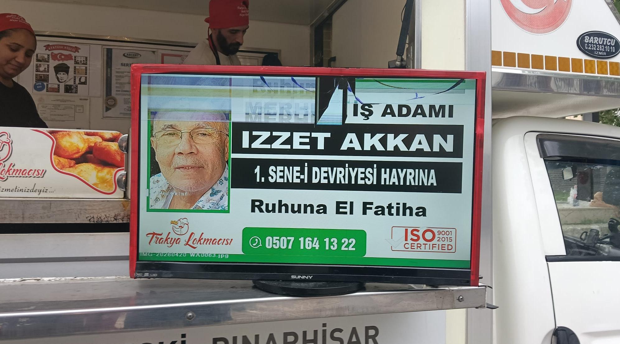 İzzet Akkan anısına lokma dağıtıldı