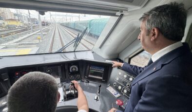 Vali Sezer, hızlı treni test etti