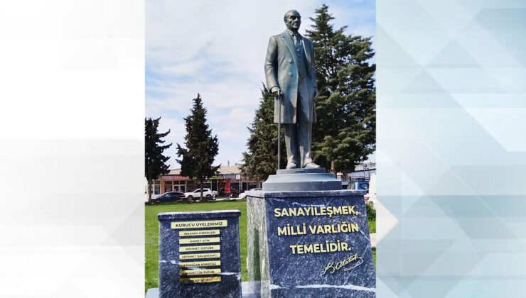 Sanayi sitesi Atatürk heykeline kavuştu