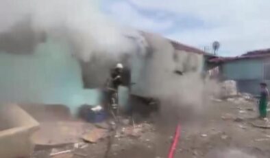 Yangından kaçarken köpek ısırdı