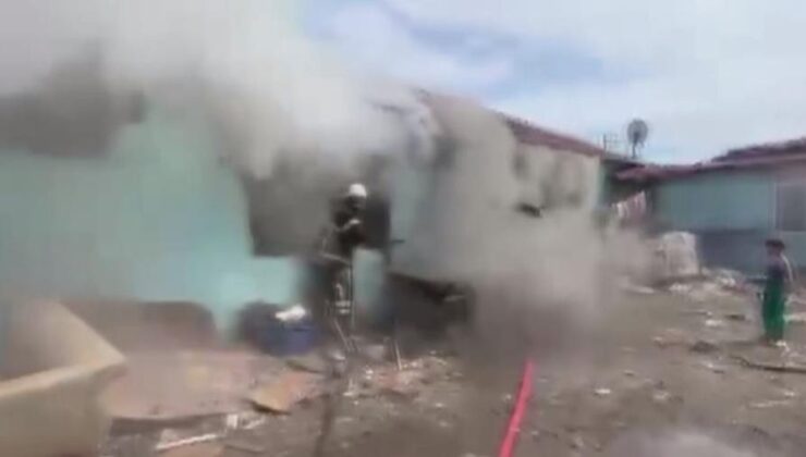 Yangından kaçarken köpek ısırdı