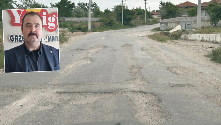 Ağır tonajlı araçlar köy yollarını delik deşik etti