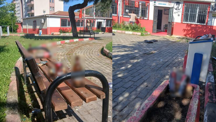 Maneviyata yakışmayan görüntü