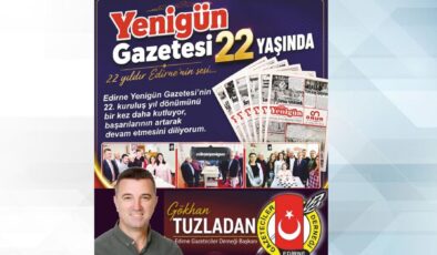 EGD’den gazetemize kutlama