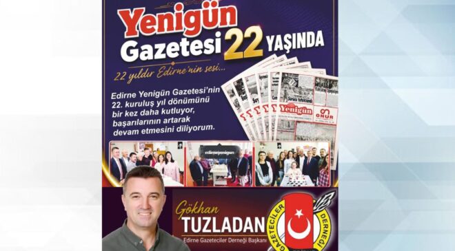 EGD’den gazetemize kutlama