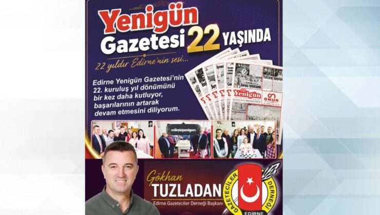 EGD’den gazetemize kutlama