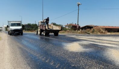 Asfalt eridi, yapış yapış oldu