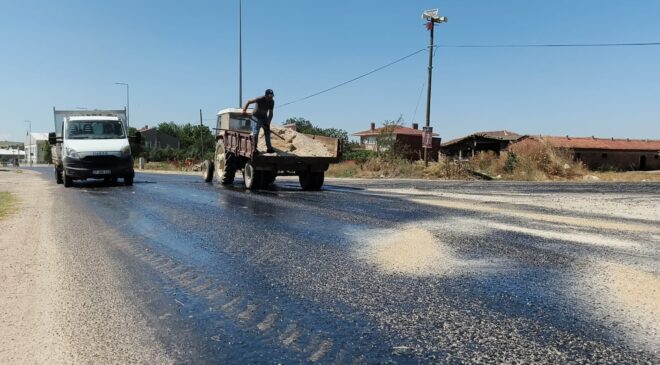 Asfalt eridi, yapış yapış oldu