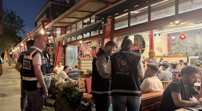 Edirne polisinden şok uygulama