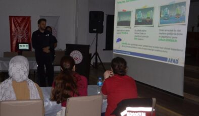 Afet bilinci eğitimi verildi