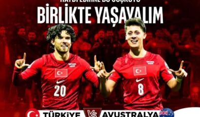 Edirneliler Milli maçı birlikte izleyecek