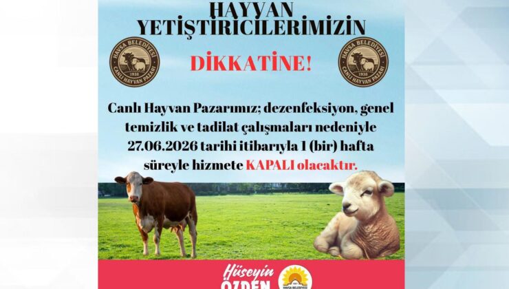 Havsa Hayvan Pazarı kapandı