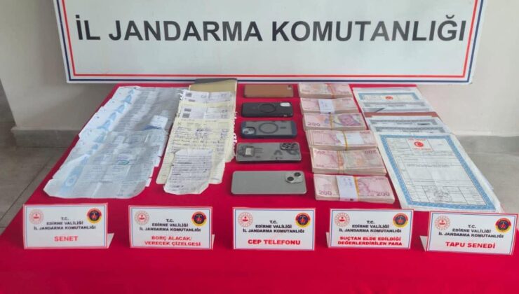 Keşan’da tefecilik operasyonu