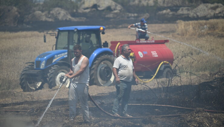 Lalapaşa’da korkutan yangın