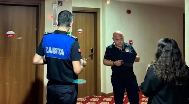 Zabıta ve itfaiyeden otel denetimi