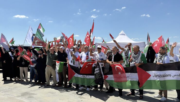 “Filistin Konvoyu” İpsala’dan giriş yaptı