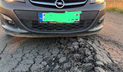 Bozuk yol isyan ettirdi
