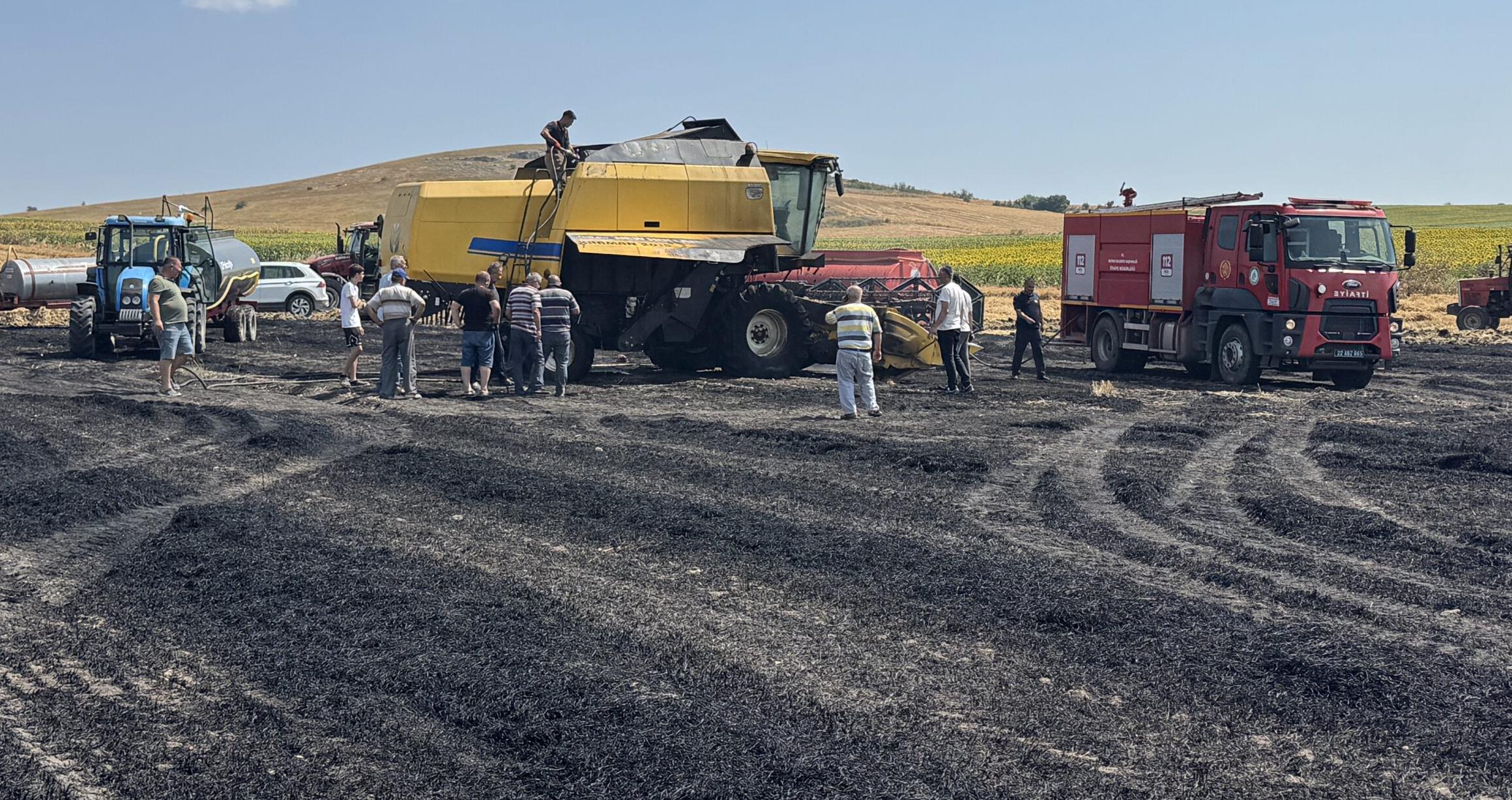 Biçerdöverden tarlaya sıçradı