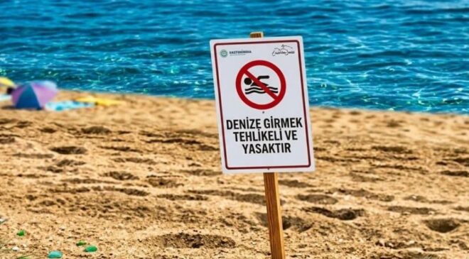 Denize girmek yasak!